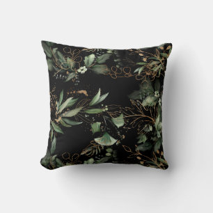 oreiller à jeton noir Premium Onyx Modern Eucalypt