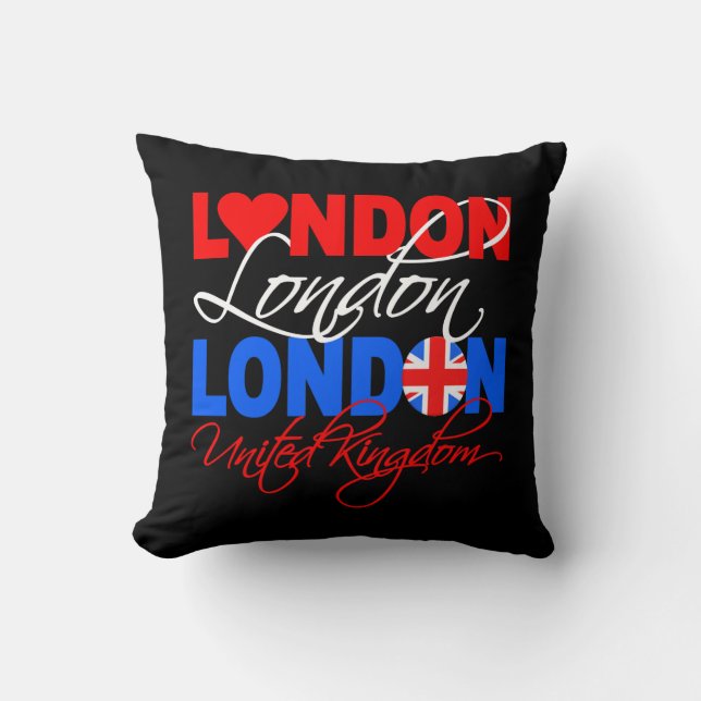 oreiller à jeton personnalisé Londres (Recto)