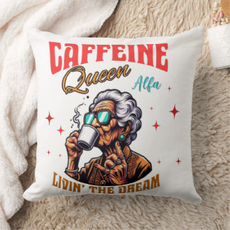 Oreiller à la caféine Queen Thlow | Café cosy