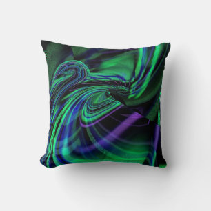 Oreiller à lancer Abstrait Aurora Borealis