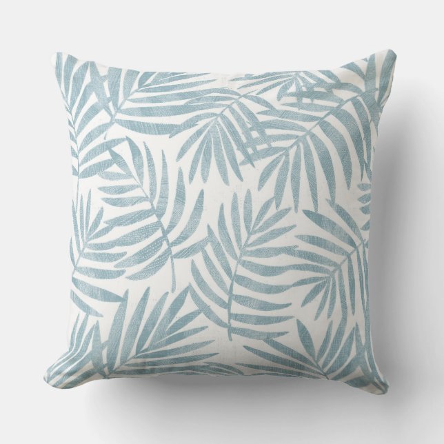 Oreiller à lancer bleu et blanc Aqua (Recto)