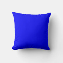 Oreiller à lancer bleu uni minimaliste