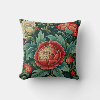 Oreiller à lancer botanique - Peony
