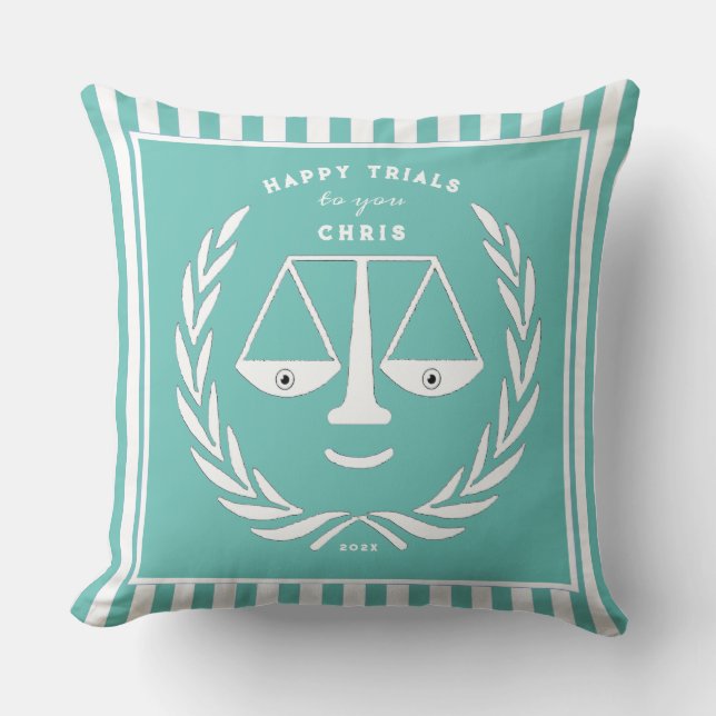 Oreiller à lancer cadeau d'avocat unique (Recto)