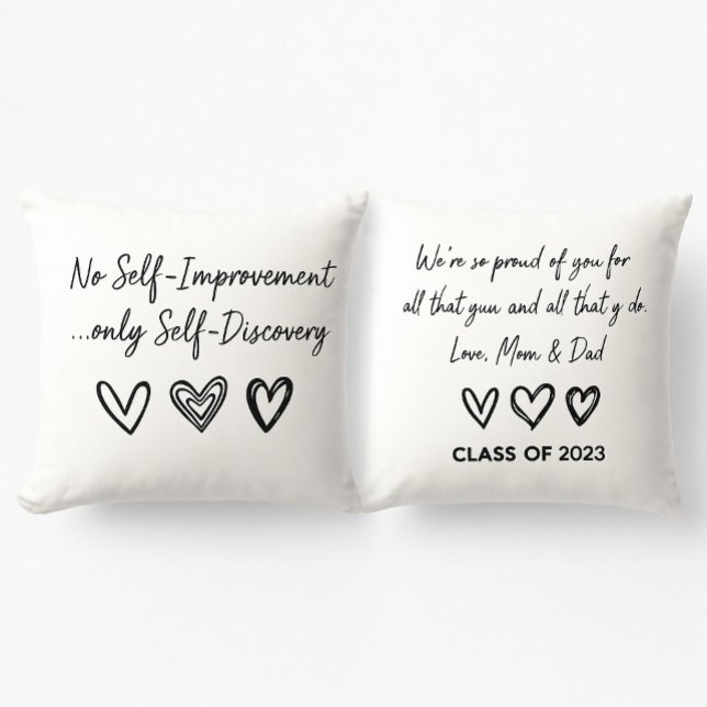 Oreiller à lancer cadeau personnalisé (Personalize Graduation Year along with Your Message at the back)