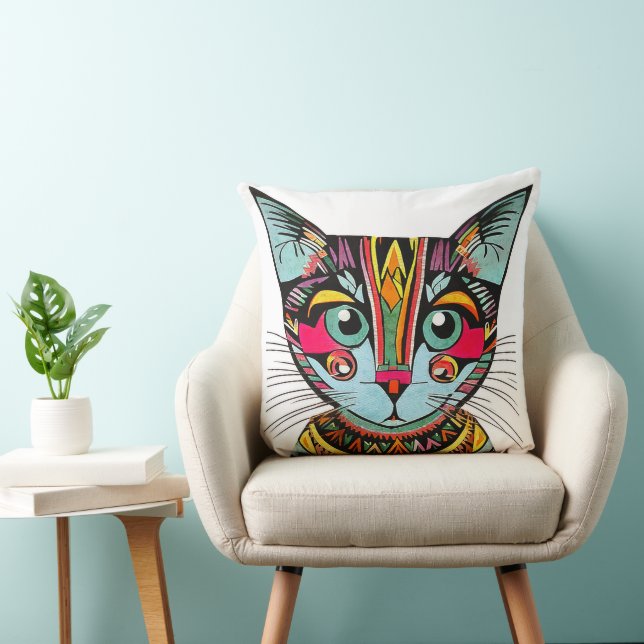 Oreiller à lancer chat, oreiller à lancer amoureux (Chaise)
