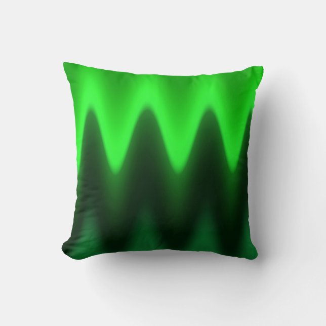 Oreiller à lancer Chevron Green Gradient (Recto)