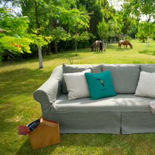 Oreiller à lancer classique turquoise