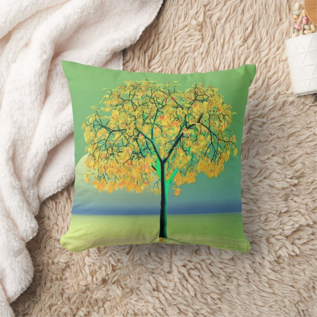 Oreiller à lancer d'arbre d'automne (Couverture)