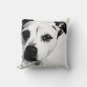 Oreiller à lancer d'art de fond Terrier