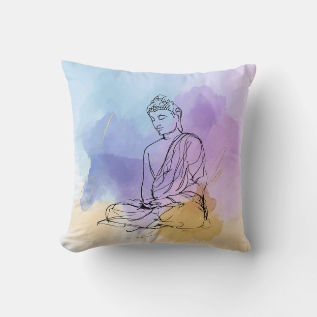 Oreiller à lancer de bouddha | Méditation zen (Recto)