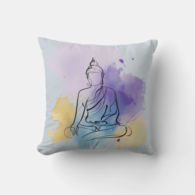 Oreiller à lancer de bouddha | Méditation zen (Recto)