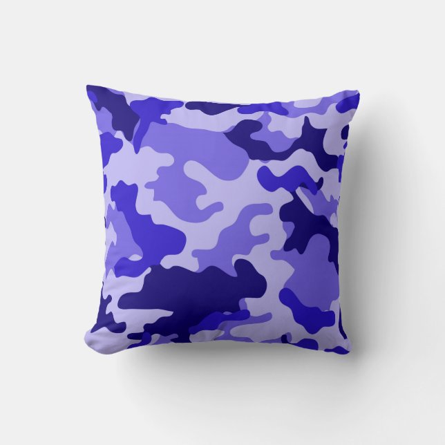 Oreiller à lancer de Camo bleu océan (Recto)