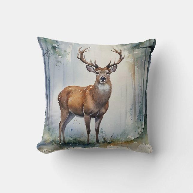 Oreiller à lancer de cerfs de forêt (Recto)