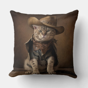 Oreiller à lancer de chat Cowboy