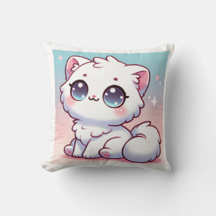 Oreiller à lancer de chat Kawaii