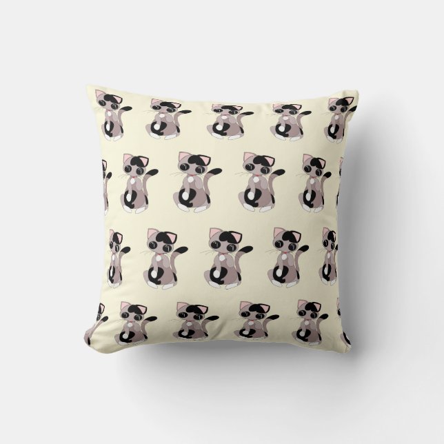 Oreiller à lancer de chat mignon (Recto)