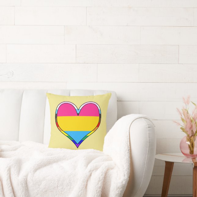 Oreiller à lancer de coeur Pan Pride (Canapé)