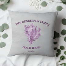 Oreiller à lancer de coquille Magenta Conch