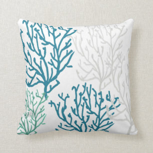 Oreiller à lancer de corail bleu