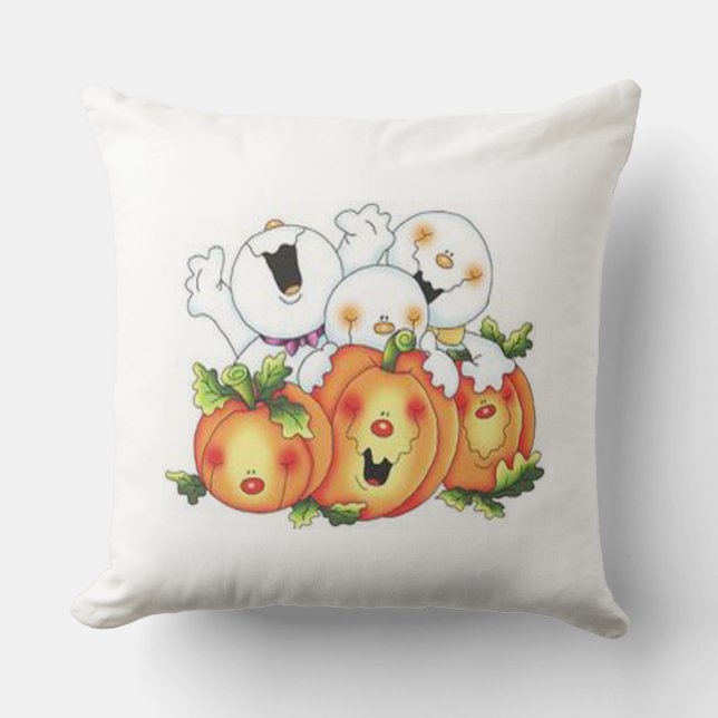 Oreiller à lancer de coton de qualité A d'Hallowee (Recto)