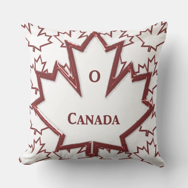 Oreiller à lancer de feuille d'érable canadien (Recto)