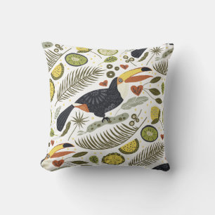 Oreiller à lancer de forêt toucan
