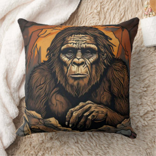Oreiller à lancer de grotte de Sasquatch