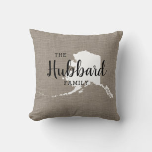 Oreiller à lancer de la famille de l'Alaska