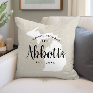 Oreiller à lancer de la famille du Michigan