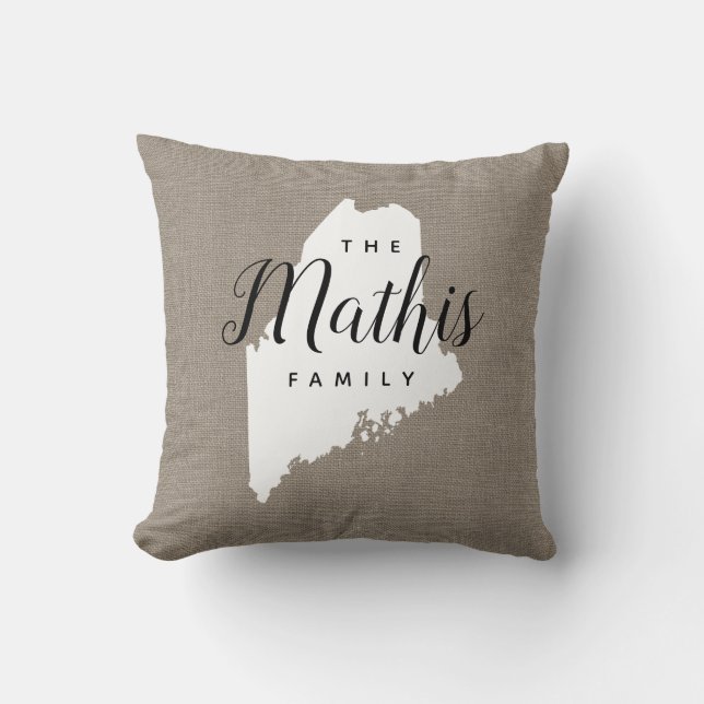 Oreiller à lancer de la famille Maine (Recto)