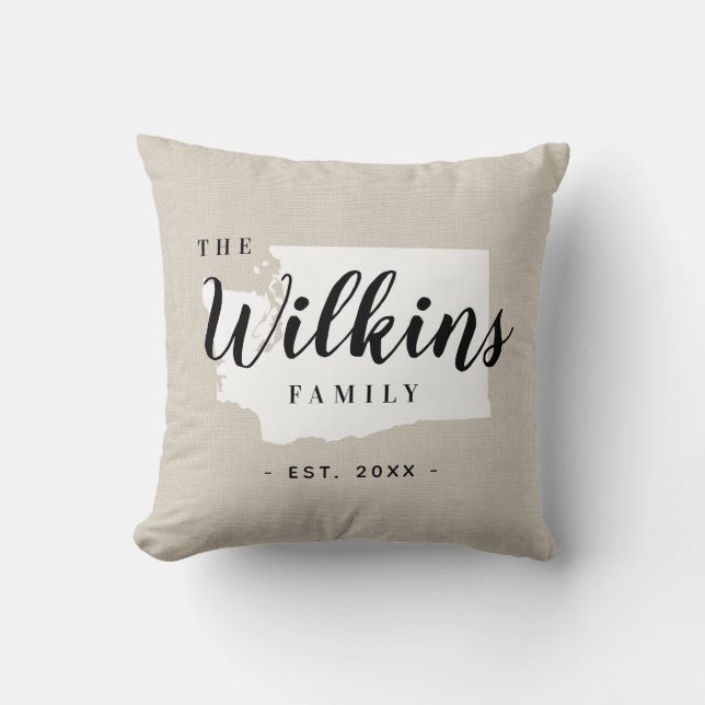 Oreiller à lancer de la famille Washington (Recto)