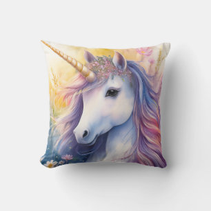 Oreiller à lancer de licorne d'Imaginaire