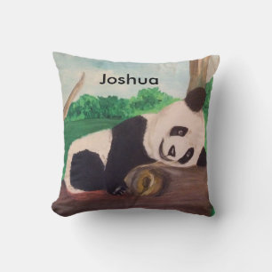 Oreiller à lancer de l'ours Panda vintage pour enf