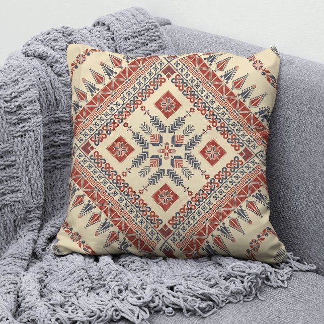 Oreiller à lancer de mode palestinien Tatreez 14 (Créateur téléchargé)