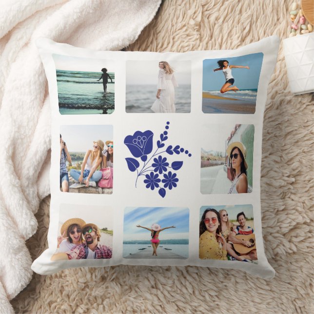 Oreiller à lancer de Motif folk personnalisé (Couverture)