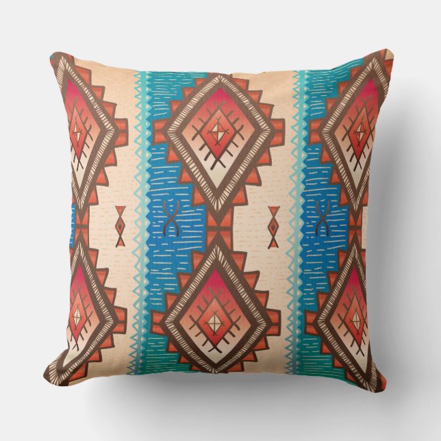 Oreiller à lancer de Motifs tribaux africains (Recto)
