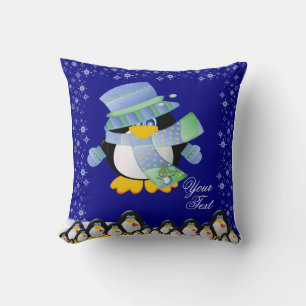 Oreiller à lancer de pingouin 20 po x 20 po