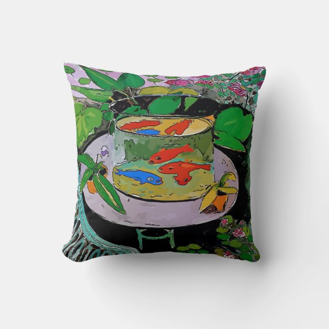 Oreiller à lancer de poisson comique (Recto)