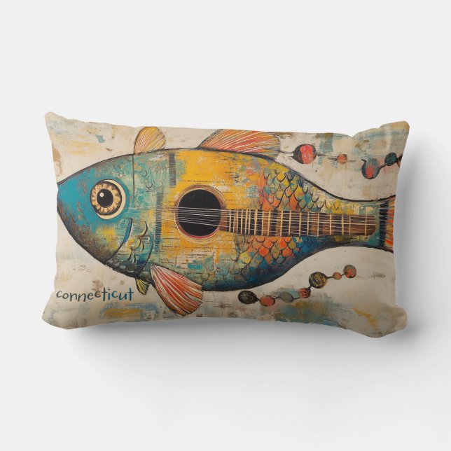 Oreiller à lancer de poisson guitare (Verso)