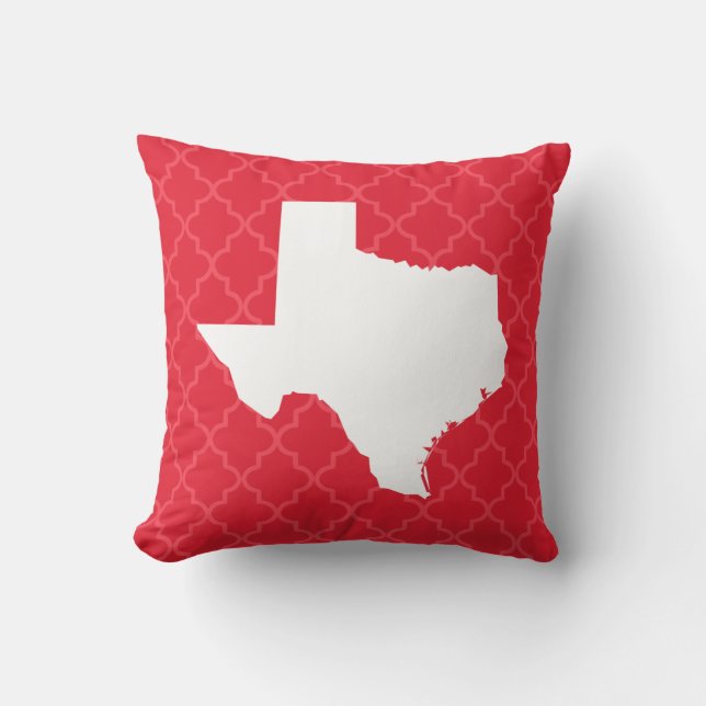 Oreiller à lancer de Quatrefoil State Home Texas (Recto)