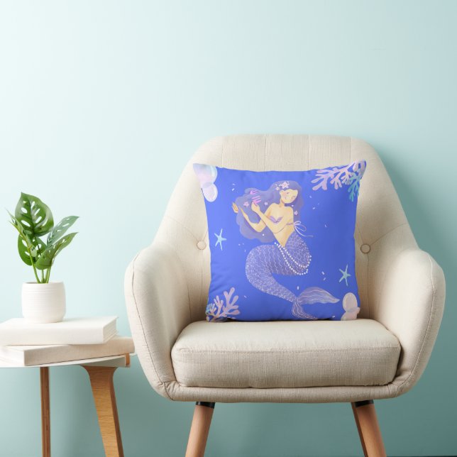 Oreiller à lancer de sirène - Magique et capricieu (Chaise)