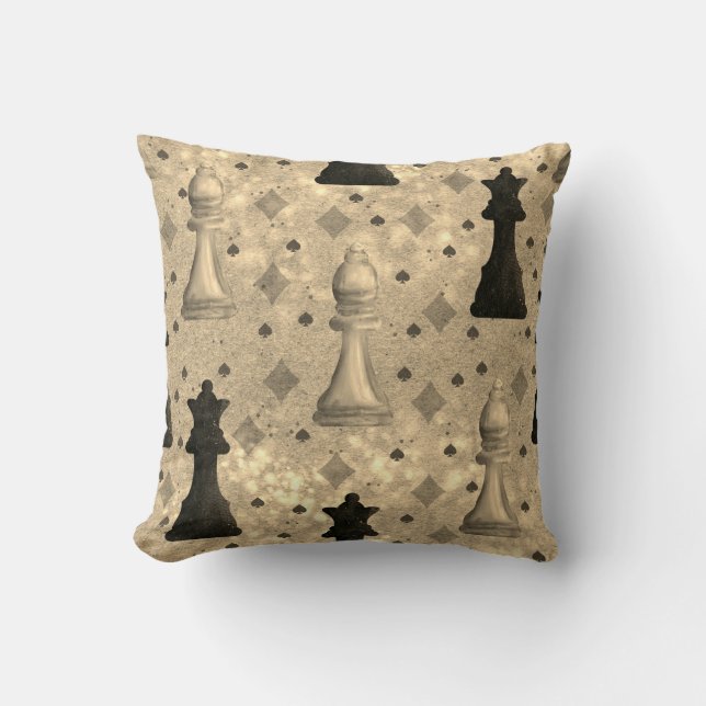 Oreiller à lancer d'échecs (Recto)