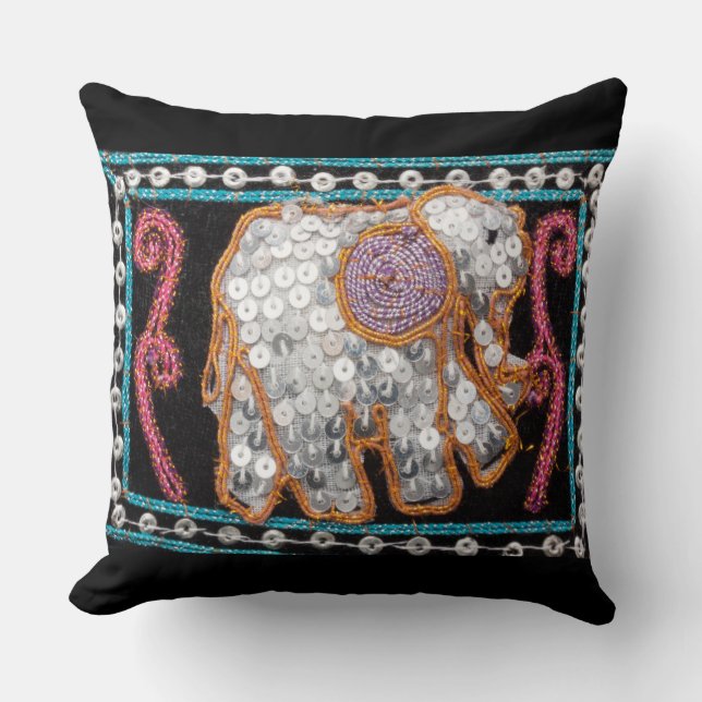 oreiller à lancer d'éléphant à paillettes (Recto)