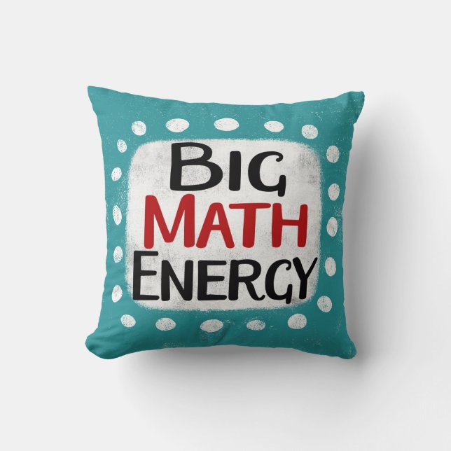 Oreiller à lancer d'énergie de mathématiques (Recto)