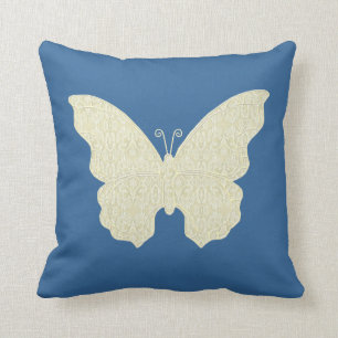 Oreiller à lancer dentelle papillon