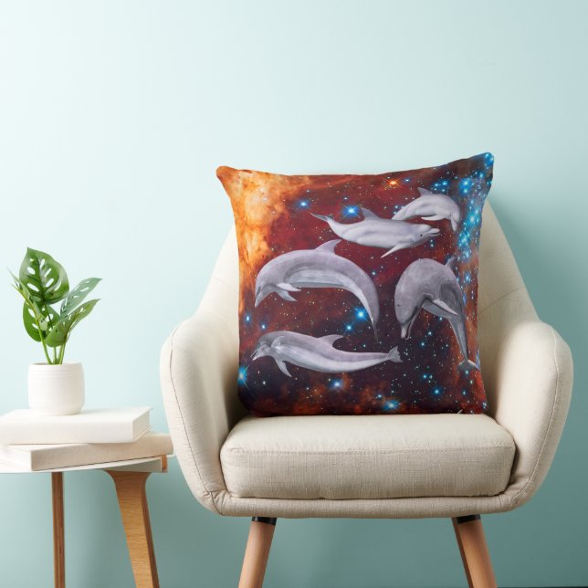 Oreiller à lancer des dauphins étoiles (Chaise)