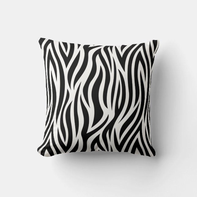 Oreiller à lancer d'impression Zebra (Recto)
