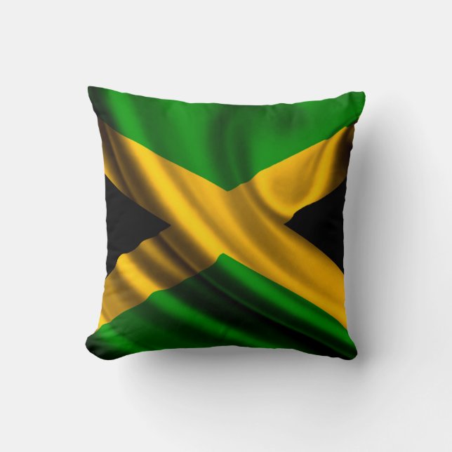 Oreiller à lancer drapeau jamaïcain (Recto)