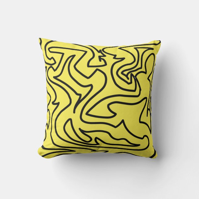 Oreiller à lancer élégant, coussin d'art Abstrait (Recto)